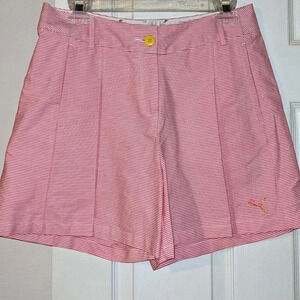 Puma Golf Skort‎ Women's Size 6 Pink Striped Athletic Pleated NWOT